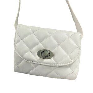 Vero Moda Belt Bag White Faux Leather Quilted Fanny Pack